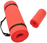 BalanceFrom GoYoga+ Tapis de yoga multi-usages 1,27 cm extra épais haute densité anti-déchirure et genouillère avec sangle de transport (rouge)
