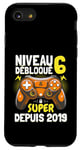 Coque pour iPhone SE (2020) / 7 / 8 Niveau 6 Débloqué Super Depuis 2019 Anniversaire Gamer