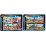 Ravensburger Happy Days Collection No.6 Nostalgic Work Day Memories 4x 500 Piece Age 10 Years Up & Happy Days Royal Residences 4X 500 Piece Jigsaw Puzzle for Adults & Kids Age 10 Years Up