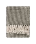 Yard Lorne Waffle Fringed Throw - Green Cotton - Size 150 cm x 200 cm