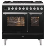 Ilve PD096WE3MG 90cm Roma Dual Fuel Twin Oven Range Cooker In Matt Graphite