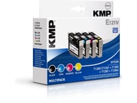 Kmp E121v, Pigmentbasert Blekk, Svart, Cyan, Fiolblå, Gult, Multi Pack, Epson Stylus S22 Epson Stylus Sx125, Sx130, Sx230, Sx235w, Sx420w, Sx425w, Sx430, Sx435w, Sx440w,..., 4 Stykker, 5,9 Ml