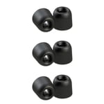 Comply Isolation Noise Cancelling Memory Foam Earphone Tips for Sennheiser HD 1 Momentum MIE2, CX 3.00 and 5.00, Premium Replacement Noise Reducing Earbud Tips, (Large) - Black, 3 Pairs