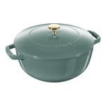 Staub La Cocotte 24 cm round Cast iron French oven eucalyptus