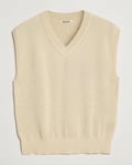 Auralee Rib Knit Vest Ivory