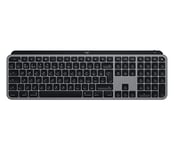 Logitech MX Keys - Clavier sans fil avancé avec touches lumineuses pour Mac, saisie tactile réactive, rétroéclairé, Bluetooth, USB-C, Apple macOS, corps en métal - Gris