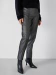 HUSH Hazel Metallic Sparkle Cigarette Trousers, Black