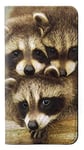 Baby Raccoons PU Leather Flip Case Cover For Samsung Galaxy S10 Plus