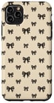 Coque pour iPhone 11 Pro Max Esthétique Berce de Ruban Noir Sur Motif de Ruban Beige