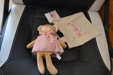 doudou neuf kaloo marionnette petite rose le lapin avec le sac ours