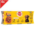 PEDIGREE 12 Boîtes en sauce 3 variétés pâtée pour chien 800g (4x3)