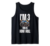 Monster Trucks Car 3rd Birthday 3 Years Old Monster Truck Tank Top