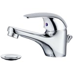 Mediawave Store - Mélangeur Robinet Lavabo Selenia 90043-5 en Acier avec Tubes Raccordement