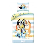 Bluey Family Single Duvet Cover Set 100% Cotton Reversible Bedding EU Size