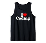 I LOVE HEART CODING COMPUTER PROGRAMMING Tank Top