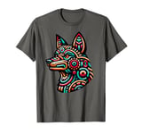 Aztec Coyote Head And Ancient Mexican History Mayan Calendar T-Shirt