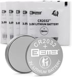 Piles Cr2032 Lot De 5 Pile Bouton Lithium Cr 2032 3V Ronde Plate Batterie Dl2032, Ecr2032, Lm2032 Haute Performance