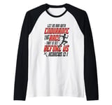 Let Us Run With Endurance The Race Marathon Running Raglan Baseball Tee