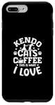 Coque pour iPhone 7 Plus/8 Plus Kendo Cats Coffee This Is What I Love - Kendo japonais