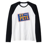 St. Pete Beach Florida St. Petersburg Palm Trees Sunshine Raglan Baseball Tee