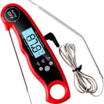 Thermomètre à viande à lecture instantanée Grillers pour le grill et la cuisson. Meilleur thermomètre ultra rapide étanche avec rétroéclairage et calibrage. Sonde alimentaire numérique pour la cuisine, les grillades en plein air et le barbecue?!