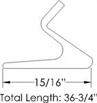 Steele Rubber Products 70-3023-43 tätningslist mellan huv och torped