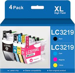 LC3219XL LC3217 LC3219 Cartouches d'encre Compatible pour Brother LC3217 LC 3219XL pour Brother MFC-J5330DW MFC-J6930DW MFC-J5730DW MFC-J6530DW MFC-J5335DW MFC-J5930DW MFC-6935DW (4 Pack)