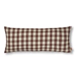 Ferm Living - Bothy Check Cushion - Cinnamon/Grey Green - Cinnamon/Grey Green - Brun - Prydnadskuddar och kuddfodral