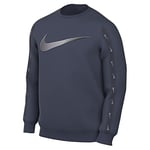 Nike DX2029-437 M NSW Repeat SW FLC Crew BB Sweatshirt Homme Thunder Blue/MTLC Cool Grey Taille S