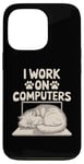 iPhone 13 Pro I Work On Computers Persian Longhair Cat Case