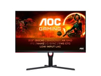 AOC G3 U32G3X/BK, 80 cm (31.5"), 3840 x 2160 pixlar, 4K Ultra HD, LED, 1 ms, Svart, Röd