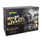 Mjau Noga Utvalt Multibox Mousse - Lax, Kalkon och Lamm - 8x85 gram