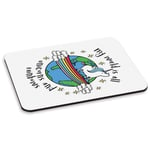 My World Is All Unicorns And Rainbows PC Computer Mouse Mat Pad - Funny