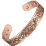 Lymfdränage Koppar Magnetiska Armband för Män, 99% Massiva Koppar Armband, Justerbara Brazaletes med Presentförpackning Copper Celtic K 1 Count (Pack of 1) Copper Celtic Knot