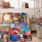 125x150/150x200cm Super Mario filt Vinter Mjuk Varm Plyschfilt För Soffa Säng Stol Camping Resor Heminredning Present