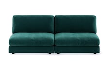 Arken Modulsofa 3-seter Fløyel - Mørkegrønn Velour sofa & fløyel Grønn Concept 55