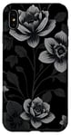 iPhone XS Max Black Flowers Pattern Case