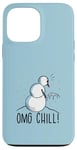 Coque pour iPhone 13 Pro Max OMG CHILL! Bonhomme de neige amusant La Reine des neiges Pipi d'hiver