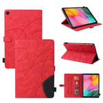 Coque Pour Tablet Samsung Galaxy Tab A 10.1 2019 Sm-T510,Etui Pour Tablet Samsung Galaxy Tab A 10.1 2019 Sm-T510 Pu Housse Flip Coque Avec Built Stand Et Magnétique Fermeture Bande,Rouge