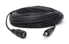MainCore 15m Long DC Power 5.5 x 2.1mm / CCTV Camera Monitor,etc, Extension, Extender Cable Cord Lead, Plug to Socket (Available in 0.50m, 1.5m, 2m, 3m, 4m, 5m, 10m) (15m)