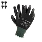 Lot de 5_ROTA Gants de bricolage multi-usages et jardinage T.10 Noir