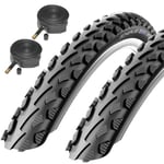 Schwalbe Land Cruiser 26" x 2.0 Mountain Bike Tyres with Schrader Tubes (1 Pair)