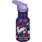 Klean Kanteen Kid Classic Narrow Flip vattenflaska 355 ml, leaping unicorns