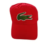 Lacoste Mens Large Logo Mens Red Cap One Size Adjustable Buckle Strap RK8217