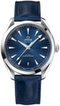 Omega 220.13.41.21.03.001 Seamaster Aqua Terra 150M Blå/Läder Ø41 mm