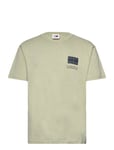 Tjm Reg Essential Cb Flag Tee Tops T-shirts Short-sleeved Green Tommy Jeans