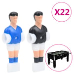 vidaXL Spelare för fotbollsbord med 12,7 mm stavar 22 delar 92504