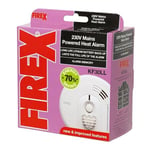 Kidde Firex KF30R Mains Heat Alarm Sealed Rechargeable Lithium Battery Back-Up