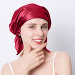 (One SizeWine punainen) 100 % Natural Mulberry Silk Night Silk Cap unilappu Pure Silk Hair Wrap Sleeping Pipo Naisten Tytölle 19 Äiti