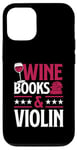 Coque pour iPhone 12/12 Pro Livres sur le vin et le violon rouge